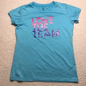 Blue “Love the Team” T-Shirt